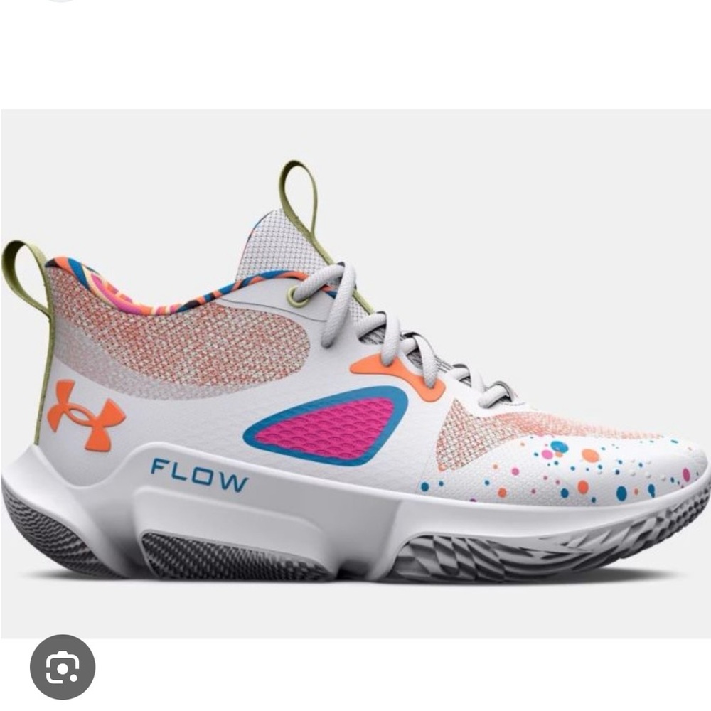 Under Armour Women's White Pink Blue Orange Performance Sneakers